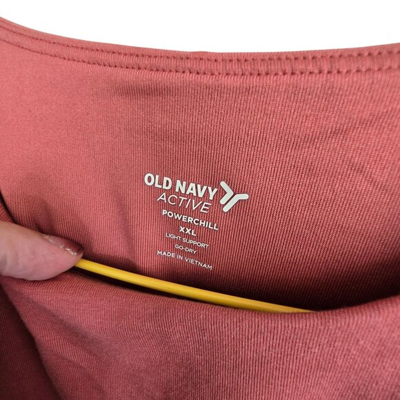 Old Navy Active Powerchill XXL Womens Cropped Tank Top In Coral Pink NWT JJ4068 - Picture 3 of 6